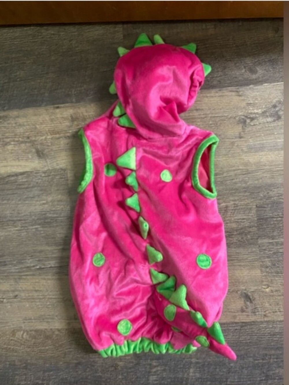 XS Pink Green Kids Dinosaur Costume Fits Toddler 3-5